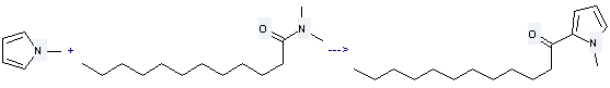 N,N-Dimethyldodecanamide is used to produce 2-dodecanoyl-1-methylpyrrole by reaction with 1-methyl-pyrrole.